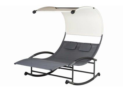 7702 Záhradné hojdacie lehátko so strieškou ModernHome PL301
