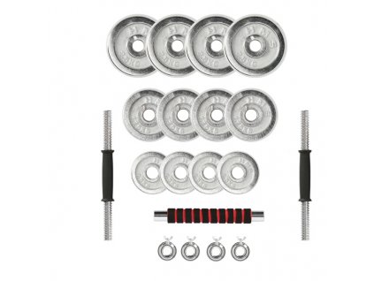 Chrómovaný činkový set v kufri HMS STC21 21kg