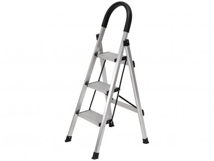 Schodíkový rebrík Craftfull CF-134A - strieborný