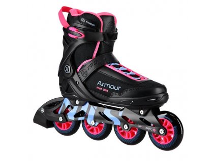 Kolieskové korčule Nils Extreme NA22151 ARMOUR čierna-ružová