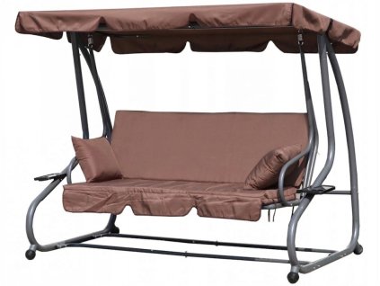 Rozkladacia záhradná hojdačka MultiGarden 2v1 hnedá