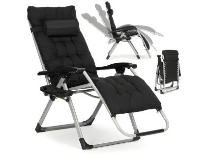 Záhradné lehátko MultiGarden s opierkou hlavy šedé