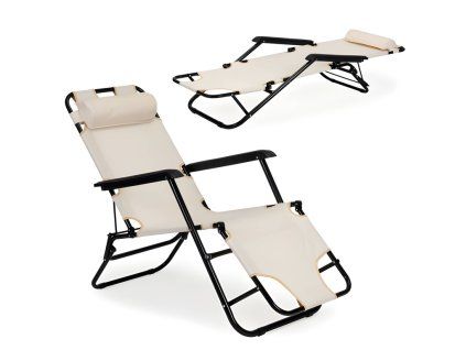 Skladacie záhradné lehátko MultiGarden ZRL010 béžové
