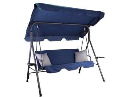 Záhradná hojdačka Garden Line 170 x 110 x 153 cm s vankúšmi modrá