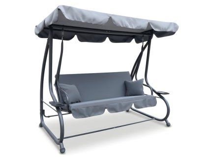 Záhradná hojdačka Garden Line 210 x 120 x 170 cm tmavo šedá