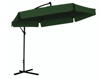 Záhradný slnečník Garden Line BANANA s LED osvetlením - 3m zelený