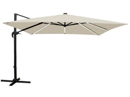Záhradný slnečník Garden Line ROMA s LED osvetlením béžový