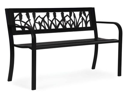 Záhradná lavička s ozdobným operadlom MultiGarden 120 x 50 cm