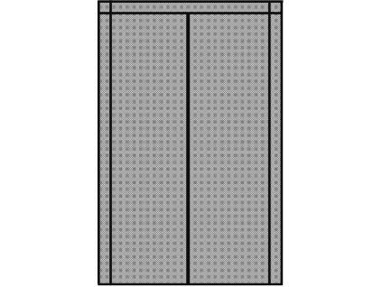 Sieťka proti hmyzu Garden Line 80/90/100 x 210/220 cm na dvere - šedá