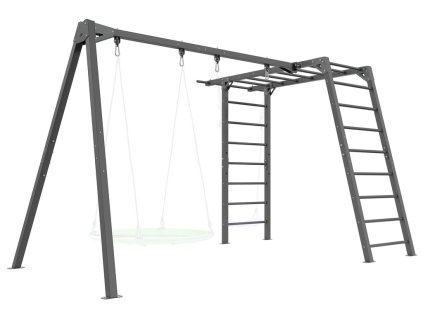 Gymnastický rebrík MO-016  + konštrukcia pre 2 hojdačky MO-018 Marbo Sport PREMIUM