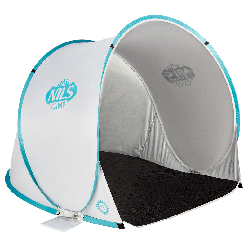 Plážový stan Nils Camp NC3173 sivo-tyrkysový