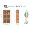Drevená králikáreň Agrofortel VERONA pre 6 králikov, 102 x 48 x 180 cm rozmery