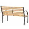 Drevená záhradná lavica Garden Line 120 x 60 x 80 cm zozadu