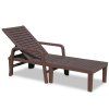 Záhradné lehátko so strieškou Garden Line 192 x 66 x 33 cm tmavohnedé
