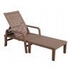 Záhradné lehátko so strieškou Garden Line 192 x 66 x 33 cm svetlohnedé