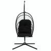 Skladacie závesné kreslo Garden Line Eris čierne 01