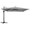 Záhradný slnečník Garden Line ROMA s LED osvetlením šedý