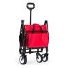 Ručný skladací vozík MultiGarden TC-005 červený zložený