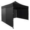 Záhradný nožnicový stan MultiGarden 3x3 m s bočnými stenami čierny