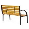 Drevená záhradná lavička s operadlom MultiGarden 122x57 cm zozadu