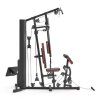 Posilňovacia veža Adidas Home Gym s leg pressom zboku s opierkou