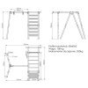 Gymnastický rebrík MO-016  + konštrukcia pre hojdačku MO-017 Marbo Sport PREMIUM rozmery