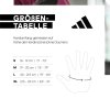 Tréningové rukavice adidas Performance Grey - veľkostná tabuľka